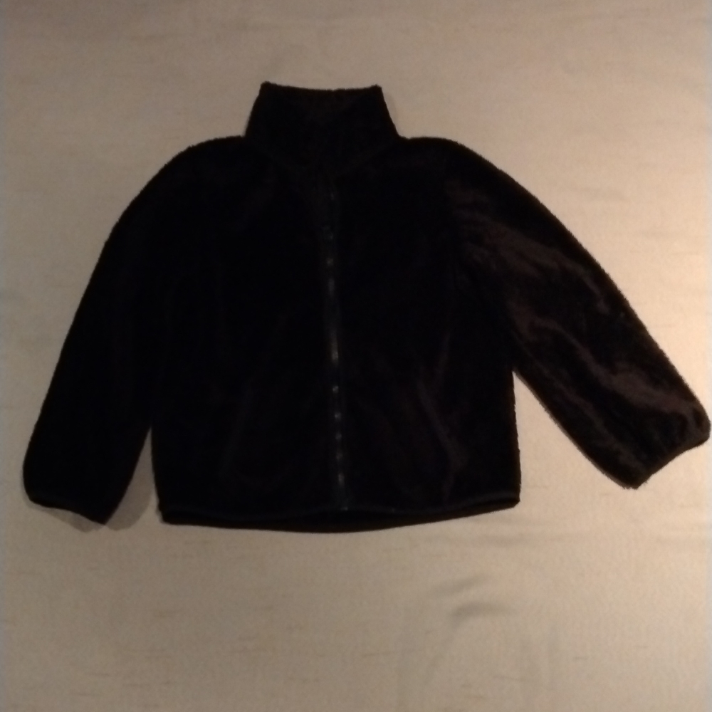 Black kids zip up turtle neck jacket
